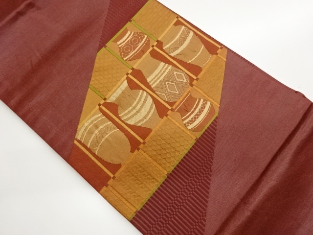 JAPANESE NAGOYA OBI / WOVEN DIAGONAL STRIPE